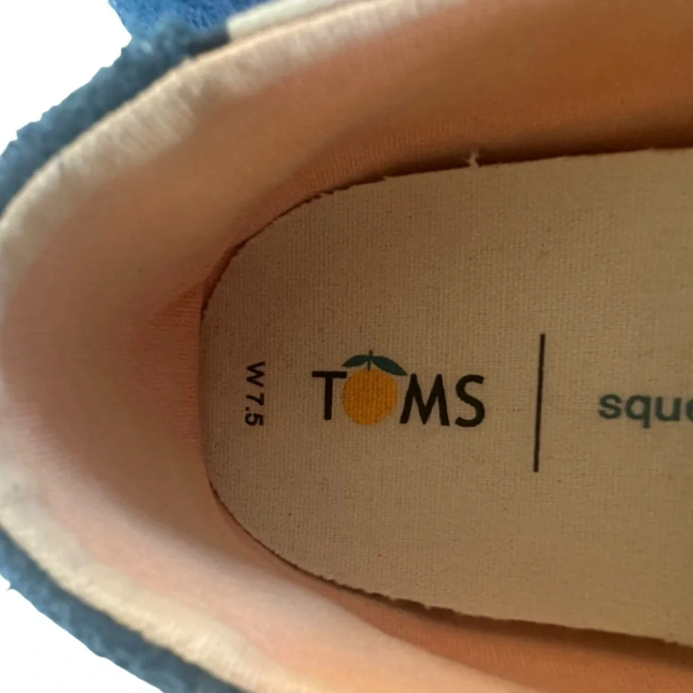 TOMS ALPARGATA NATURAL CITRUS STRIPE ROPE ESPADRILLE SIZE 7.5